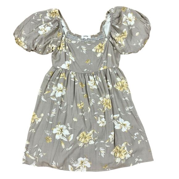 Babydoll Puff Sleeve Floral Dress Sz S Cottagecore Milkmaid USA Hashtag In Trend - Picture 1 of 16